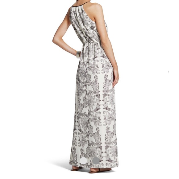 Chico’s Paisley Black-And-White Maxi Dress Sz 10 - Picture 2 of 8